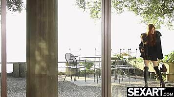 Stunning Redhead Jia Lissa Rides Huge Dildo To Multiple Orgasms