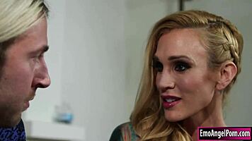 Stepson Deepthroats Inked Stepmom and Stripper in Wild Threesome