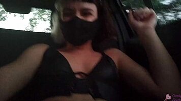 Teen Girlfriend Makes Mischief In Public Uber Flashing Tits At Friend