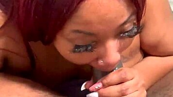 Miss Exquisite Delivers Sloppy Deepthroat Blowjob To Neighbor With Monster Cock