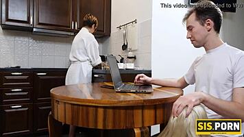 Blonde Pornstar Sucks And Gets Drilled By Stepbro