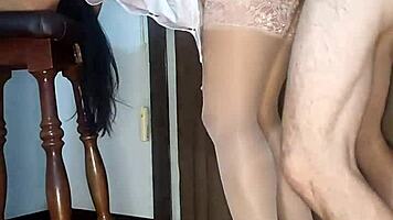 Posing As Nurse For Homemade Blowjob And Fuck Service