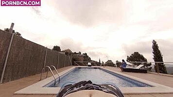 Horny Latina Neighbor Nympho Craves Outdoor Pool Fuck in POV Style. Spanish Heat Unleashed!