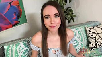 Brunette Pornstar Brooke Johnson Strips Naked in Hot Interview.