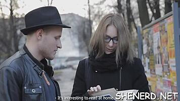 Hey, wanna see me smash this nerdy girlfriend with glasses?