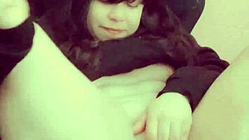 Cute Petite 18+ Horny Teen Hana Lily Teases Her Tight Virgin Pussy Solo.