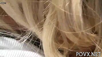 pov blowjob leads to hairy pussy getting multiple cumshots 😏