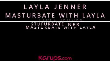 layla jenner, that dirty teen 18+ latina, dildos her tight twat so good