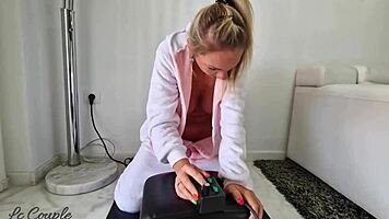 Unicorn milf rides sybian sexmachine to near blackout! Wow!