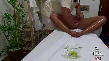 married latina naked in massage room?