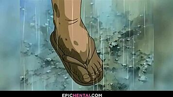 Sweet virgin pussy fucked and fingered in hentai.