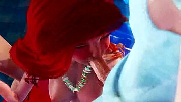 Heyy, check this triple futa with Anna, Elsa, and Ariel in 3D porn! 😍