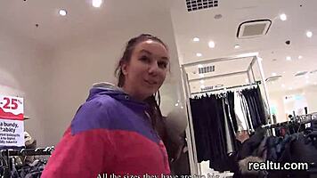 The attractive czech kitten was seduced in the shopping centre, her clothes ripped off before getting shagged in pov