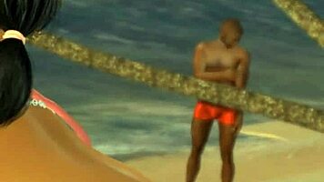 Monster Cock Facial and Assfucking on Beach with Skinny Babe in Tight Sex Scene