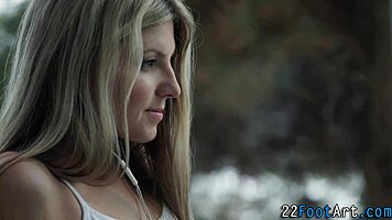 petite babe's toes get cummed in erotic scene