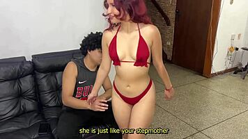 I just love rubbing sunscreen on my gorgeous 18-year-old hijastra's big ass by the pool.
