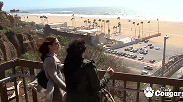 First time for Ellena Woods and Megan Sage tasting sweet pussy pie!