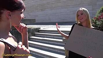 Lesbian Slippery Nuru Massage Leads To Orgasm