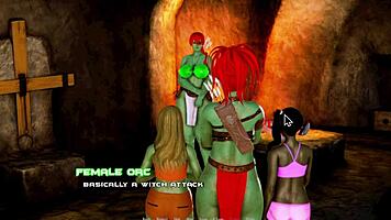 Hey, look at this cute orc mistress dominating in Breeding Island Ep 23