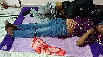 wife and friend share intimate moments at home