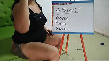Chubby Latina gives dirty jerk-off instructions in first sexy video, wanna watch?