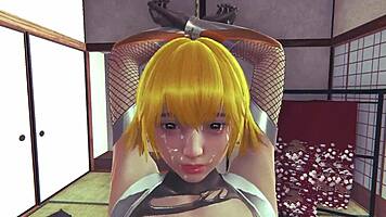 Sakura Igawa From Action Taimanin Gets Cunnilingus Until Cum, Then Fucked In Missionary Pose For Massive Cum Inside In 3D Hot Animation With SFM