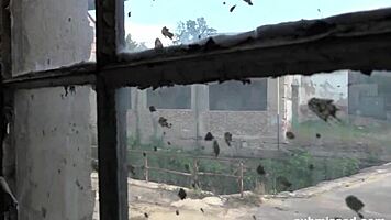 Struggling Babe Caught in Intense Lesbian Bondage Play With Toys