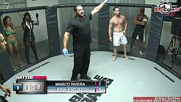 Curvy ebony slut with big tits in interracial sex 😍