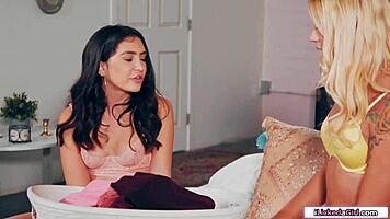 a teen 18+ facesits her lesbian roommate in dorm