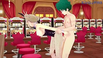 himiko toga and izuku midoriya share intense sex in hentai