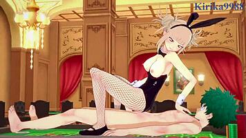 himiko toga and izuku midoriya share intense sex in hentai