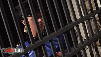 Two skinny blonde babes playing with dildos in steamy lesbian action.