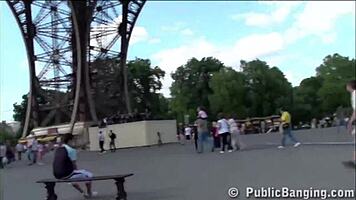 wanna join our eiffel tower public sex orgy threesome?