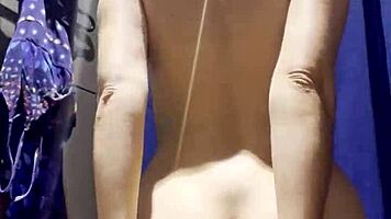 I set up a hidden camera in the department store fitting room.