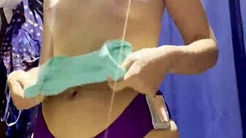 I set up a hidden camera in the department store fitting room.