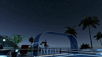 two girls stargazing under the night sky