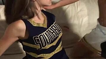 kylie teen sucks dildo while fingering pretty