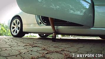 Outdoor Threesome With 2 Blonde Teen 18+