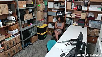 the lp officer doggy fucks nia nixon's pussy for shoplifting at work