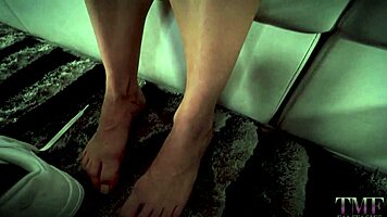 Training cheer captain Ama Rio for feet POV fetish