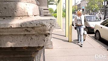 Blondie teen spreads her legs for his hard dick in her tight ass?