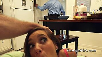 almost caught while giving blowjob to friend