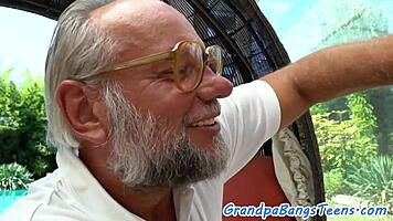 Pussylicked Amateur Teen 18+ Slammed by Grandpa in Missionary and Cowgirl