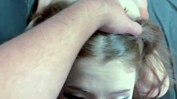 Curvy College Teen 18+ Gets Massive Facial After Sloppy Blowjob!