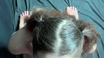 Curvy College Teen 18+ Gets Massive Facial After Sloppy Blowjob!