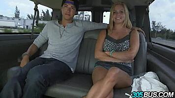 Blonde's Big Natural Tits Bounced Hard for Creampie in Public!