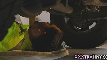 Petite Teen 18+ Tits Jizzed by Big Cock!