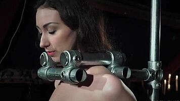 Bondage ropes ruin teen 18+ slave pussy in bdsm immobilization