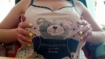 Shy Stepsister Shows Her Big Tits to the Camera Instead of Studying - Luxuryorgasm!