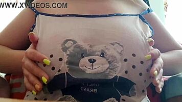 Shy Stepsister Shows Her Big Tits to the Camera Instead of Studying - Luxuryorgasm!